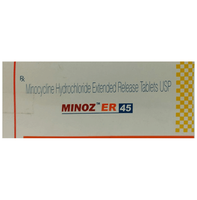 Minoz ER 45 Tablet – Minocycline (45mg) 45 mg by Sun Pharmaceutical Industries Ltd — photo 1 of 3