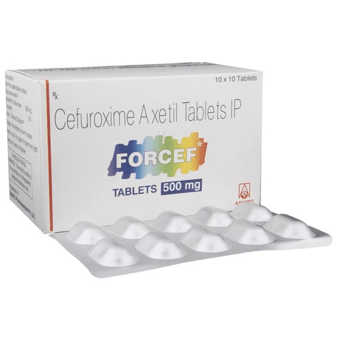 Forcef 500mg Tablet – Cefuroxime (500mg) 500 mg by Aristo Pharmaceuticals Pvt Ltd — photo 1 of 6