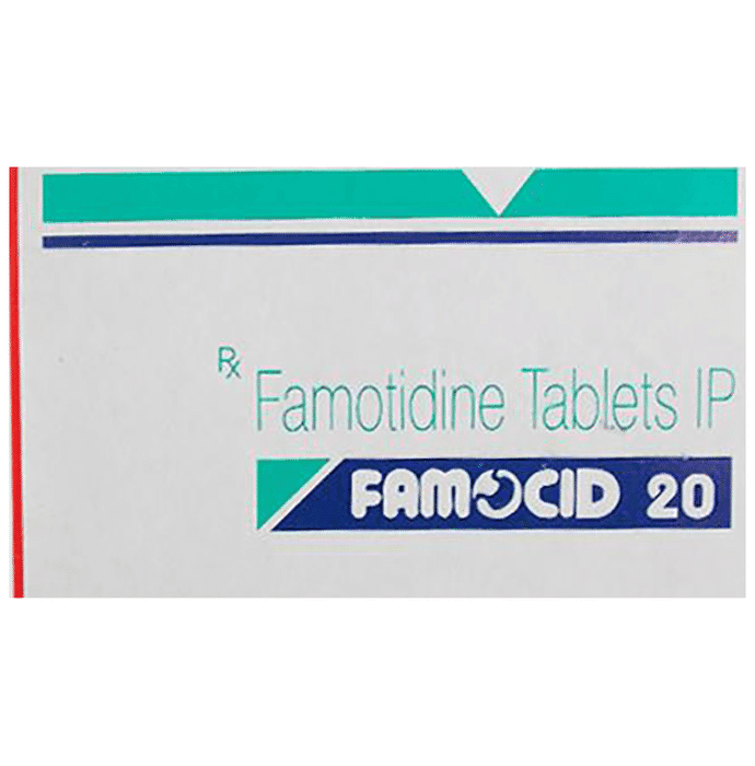 Famocid 20 Tablet – Famotidine (20mg) 20 mg by Sun Pharmaceutical Industries Ltd — photo 1 of 4