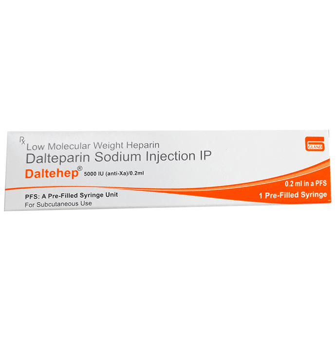 Daltehep 5000IU Injection – Dalteparin (5000IU) 5000 iu by Gland Pharma Limited — photo 1 of 3