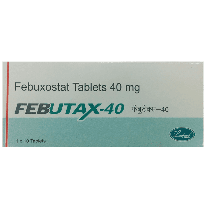 Febutax 40 Tablet – Febuxostat (40mg) 40 mg by Leeford Healthcare Ltd — photo 1 of 2