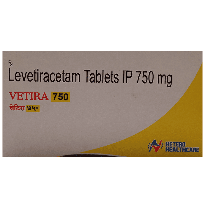 Vetira 750 Tablet – Levetiracetam (750mg) 750 mg by Hetero Healthcare Limited
