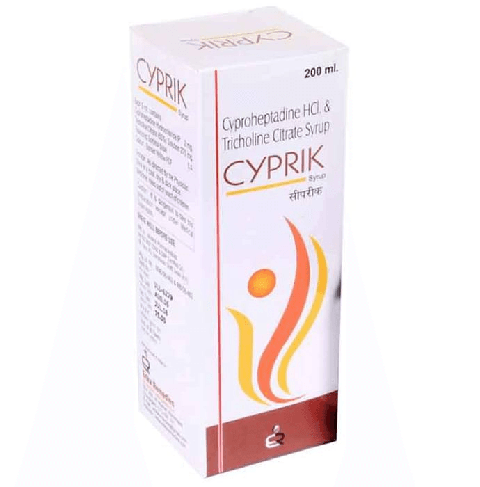 Cyprik Syrup – Cyproheptadine (2.0mg/5ml) by Erika Remedies