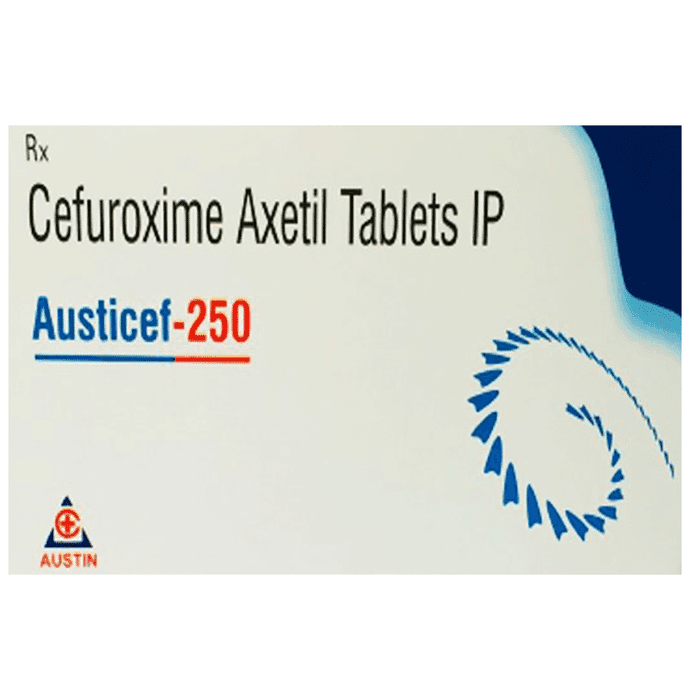 Austicef 250 Tablet – Cefuroxime (250mg) 250 mg by Austin Health Care — photo 1 of 2