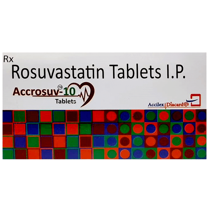 Accrosuv 10 Tablet – Rosuvastatin (10mg) 10 mg by Accilex Diacardo — photo 1 of 2