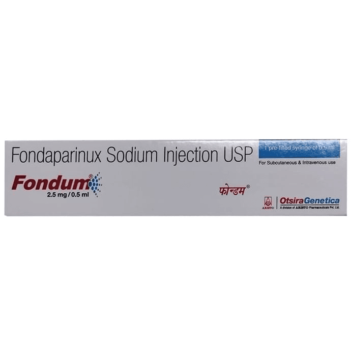 Fondum 2.5mg Injection – Fondaparinux (2.5mg) 2.5 mg by Aristo Pharmaceuticals Pvt Ltd — photo 1 of 3