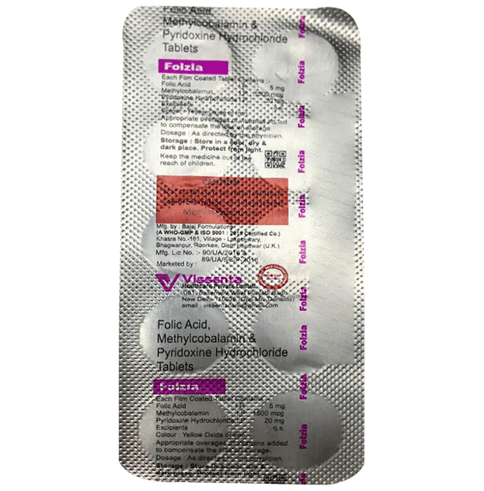 Folzia Tablet – f7c3b945-738e-406f-be71-4002eb7dee07 by Viaveta Healthcare Pvt Ltd — photo 1 of 2