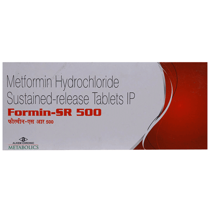 Formin-SR 500 Tablet – Metformin (500mg) 500 mg by Alkem Laboratories Ltd — photo 1 of 4