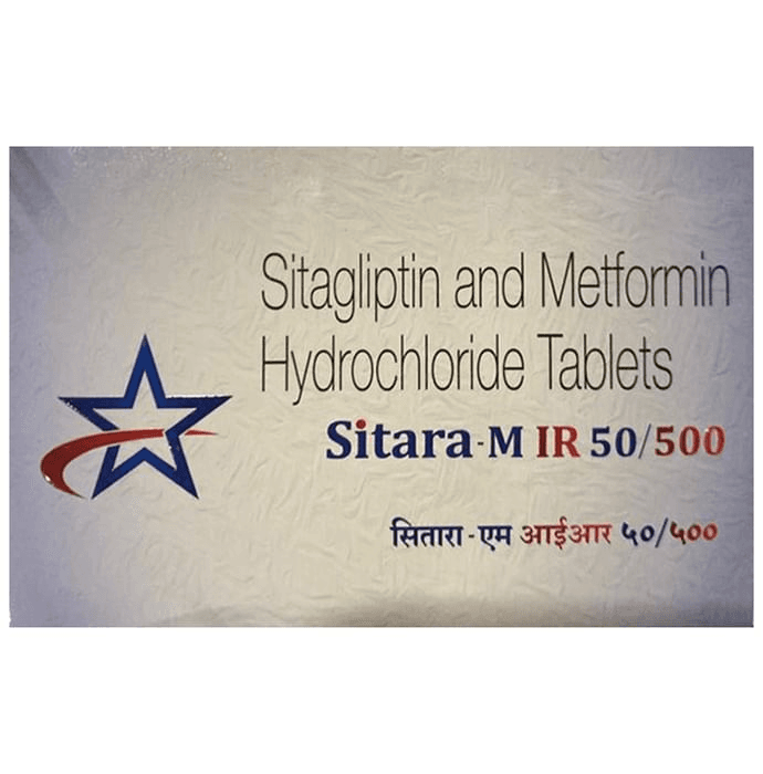 Sitara-M IR 50/500 Tablet – Sitagliptin (50mg) 500 mg by Intas Pharmaceuticals Ltd — photo 1 of 3