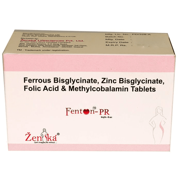 Fenton-PR Tablet – Ferrous Bisglycinate (60mg) by Zenska Life Sciences Pvt Ltd — photo 1 of 4