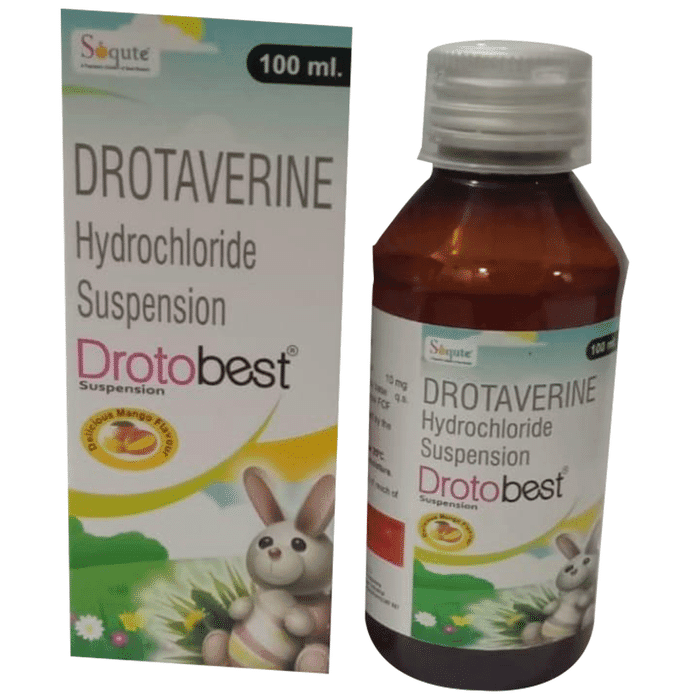 Droto Best Oral Suspension Delicious Mango – Drotaverine (10mg/5ml) by Best Biotech — photo 1 of 2