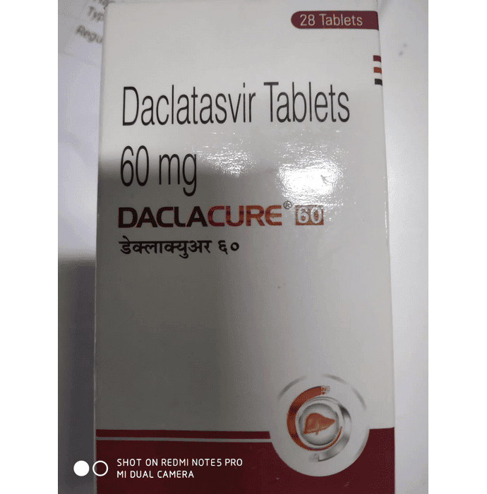 Daclacure 60mg Tablet – Daclatasvir (60mg) 60 mg by Emcure Pharmaceuticals Ltd — photo 1 of 2