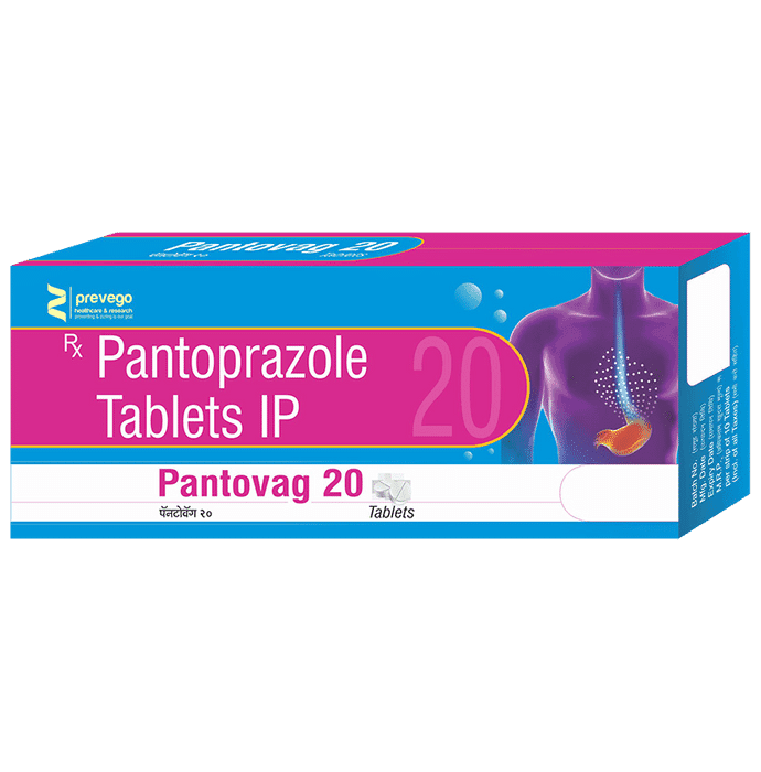 Pantovag 20 Tablet – ae161bc9-c3ca-4aa7-8beb-b5ab33bf23a7 by Prevego Healthcare & Research Private Limited