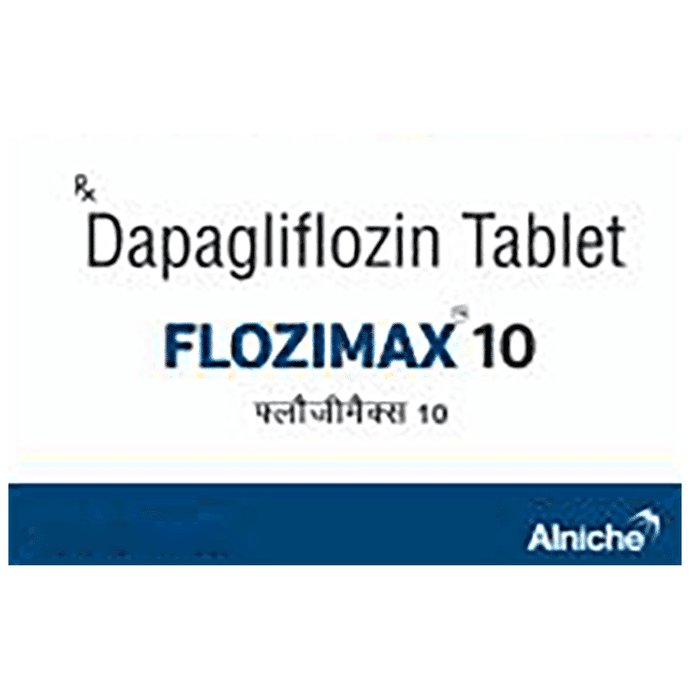 Flozimax 10 Tablet – Dapagliflozin (10mg) 10 mg by Alniche Life Sciences Pvt Ltd
