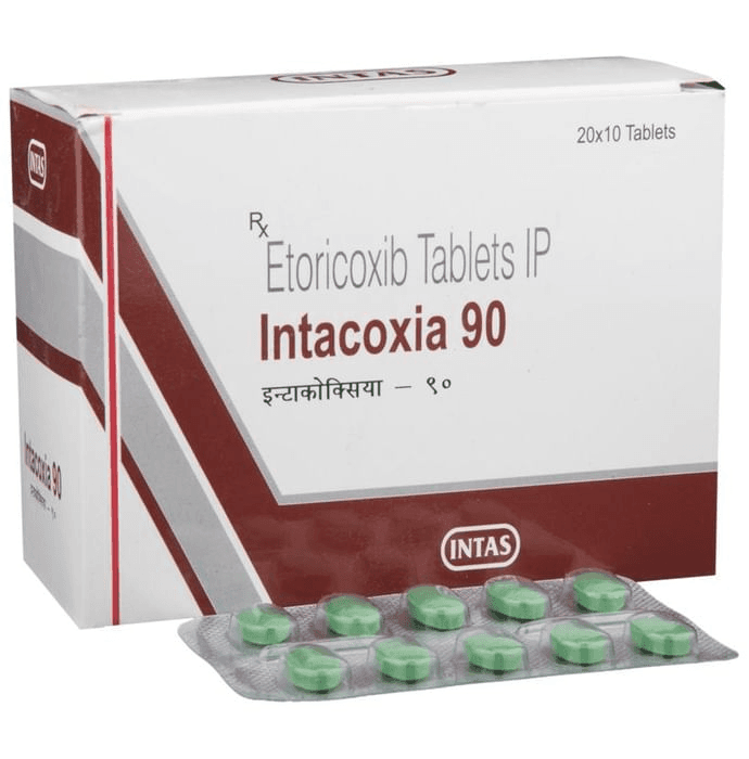 Intacoxia 90 Tablet – Etoricoxib (90mg) 90 mg by Intas Pharmaceuticals Ltd — photo 1 of 6