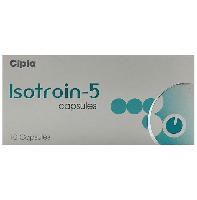 Isotroin 5 Capsule – Isotretinoin (5mg) 5 mg by Cipla Ltd — photo 1 of 2