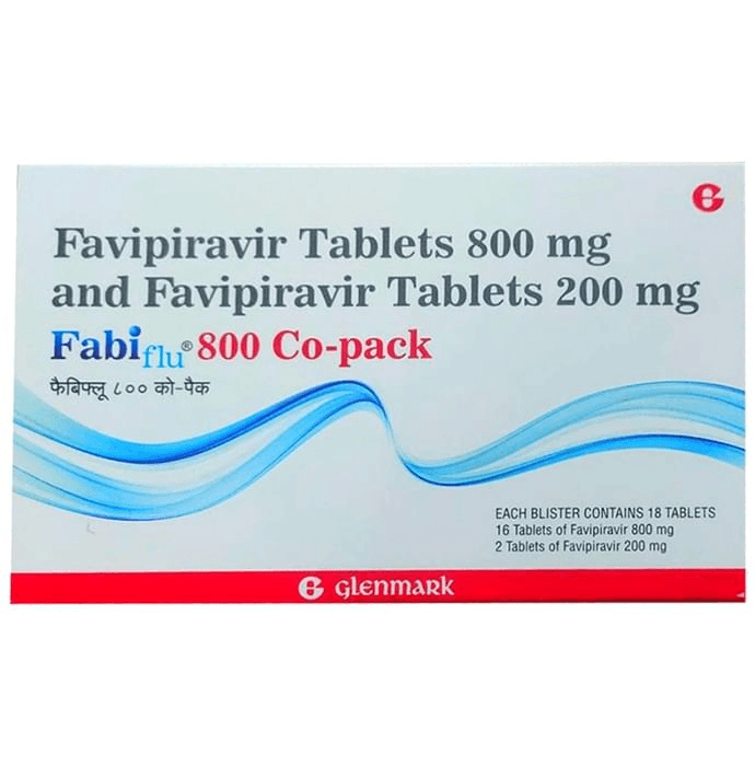 Fabiflu 800 Co-Pack Tablet – Favipiravir (800mg) 800 mg by Glenmark Pharmaceuticals Ltd — photo 1 of 3