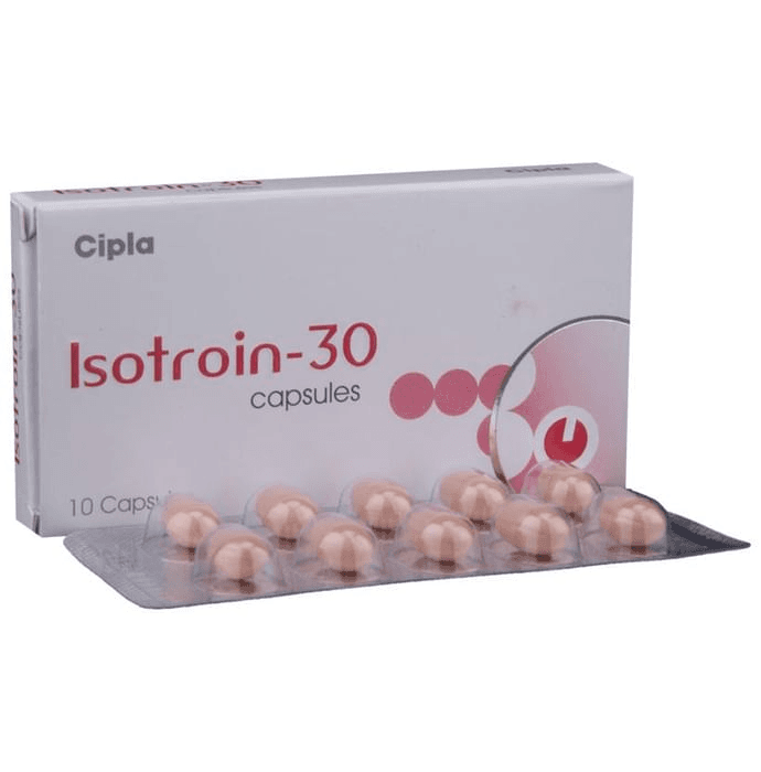 Isotroin 30 Capsule – Isotretinoin (30mg) 30 mg by Cipla Ltd — photo 1 of 6