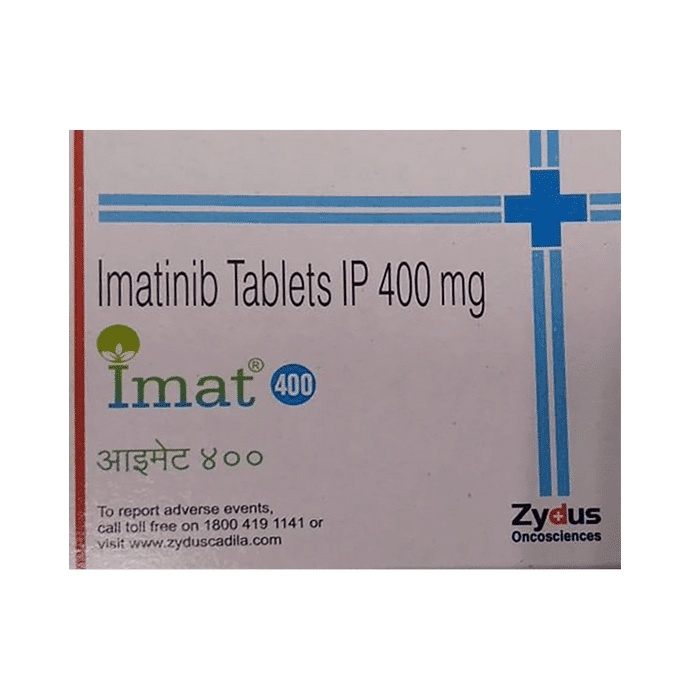 Imat 400 Tablet – Imatinib mesylate (400mg) 400 mg by Zydus Healthcare Limited — photo 1 of 2