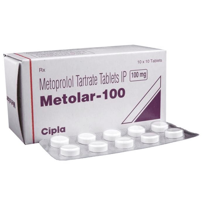 Metolar 100 Tablet – Metoprolol Tartrate (100mg) 100 mg by Cipla Ltd — photo 1 of 6