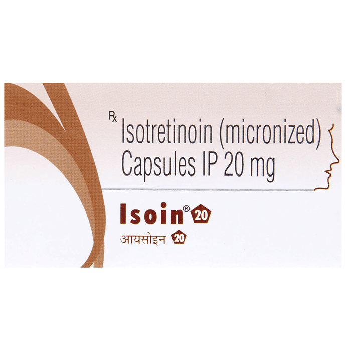 Isoin 20 Capsule – Isotretinoin (20mg) 20 mg by Wallace Pharmaceuticals Pvt Ltd — photo 1 of 4