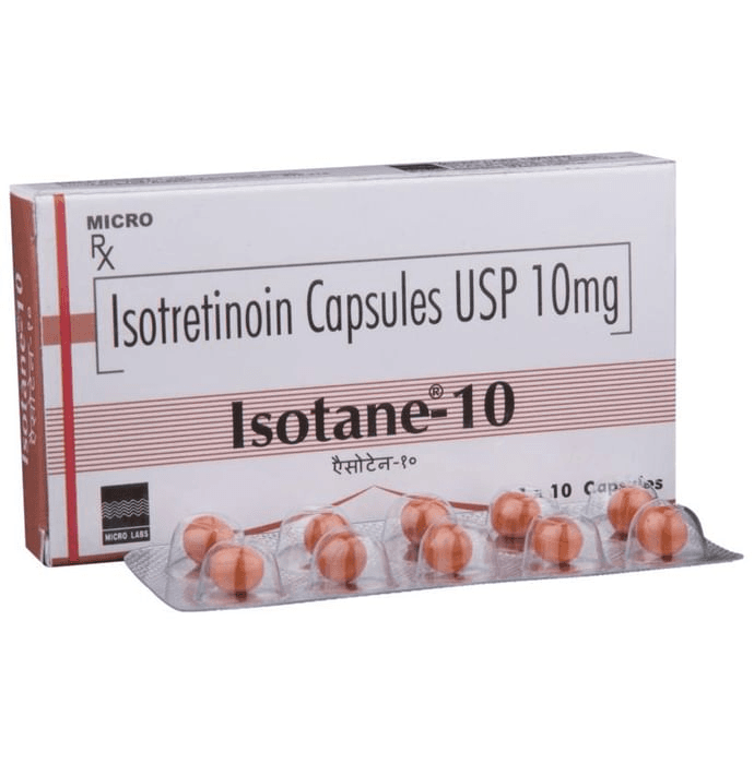 Isotane 10 Capsule – Isotretinoin (10mg) 10 mg by Micro Labs Ltd — photo 1 of 5