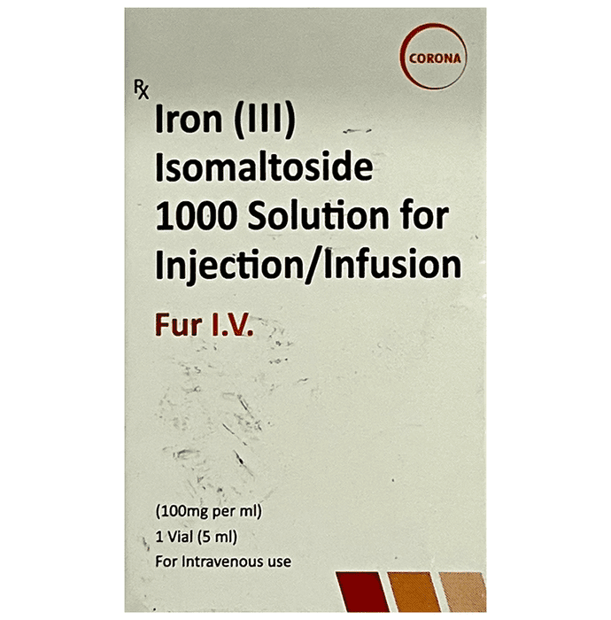 Fur Solution for Injection – Iron Isomaltoside (100mg) by Corona Remedies Pvt Ltd — photo 1 of 4