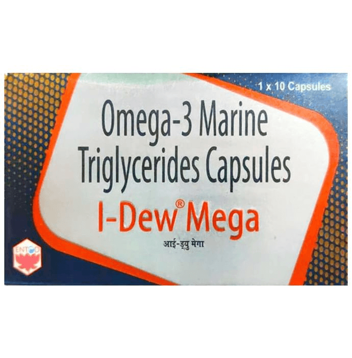 I-dew Mega Soft Gelatin Capsule – Eicosapentaenoic acid (180mg) by Entod Pharmaceuticals Ltd — photo 1 of 2