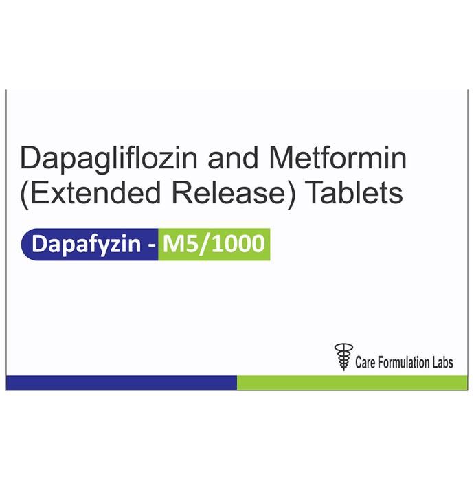 Dapafyzin-M 5/1000 Tablet ER – Dapagliflozin (5mg) 1000 mg by Care Formulation Labs Pvt Ltd — photo 1 of 3