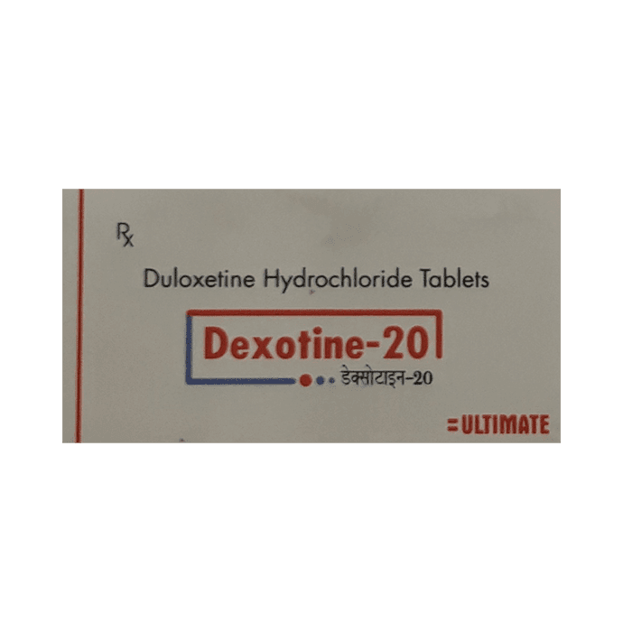 Dexotine 20 Tablet – Duloxetine (20mg) 20 mg by Ultimate Healthcare — photo 1 of 3