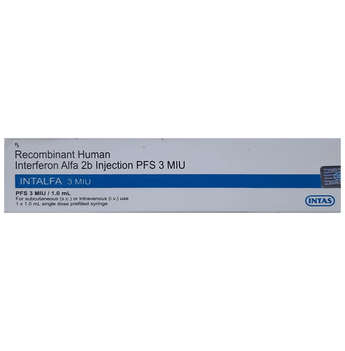 Intalfa 3miu Injection – Interferon Alpha 2B (3miu) by Intas Pharmaceuticals Ltd — photo 1 of 2