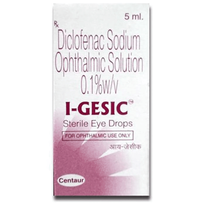 I-Gesic Eye Drop – Diclofenac (0.1% w/v) by Centaur Pharmaceuticals Pvt Ltd