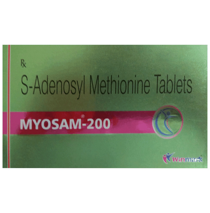 Myosam 200 Tablet – Ademetionine (200mg) 200 mg by Winmark Pharmaceuticals Pvt Ltd — photo 1 of 3