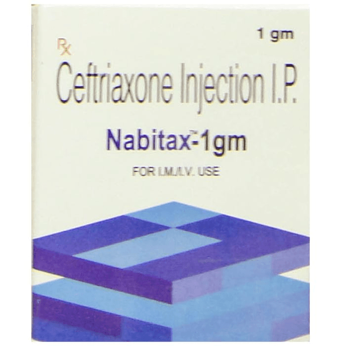 Nabitax 1gm Injection – Ceftriaxone (1000mg) by Nabarun Life Sciences — photo 1 of 2
