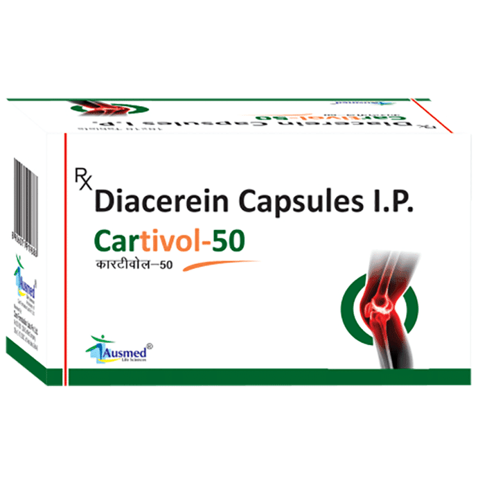 Cartivol 50 Capsule – Diacerein (50mg) 50 mg by Care Formulation Labs Pvt Ltd — photo 1 of 2