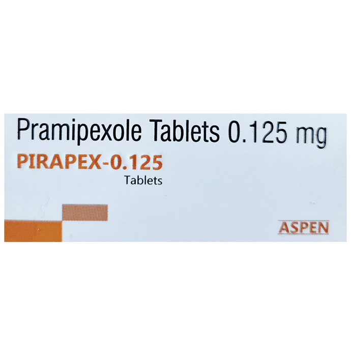 Pirapex 0.125 Tablet – Pramipexole (0.125mg) 0.125 mg by Aspen Pharmaceuticals — photo 1 of 2