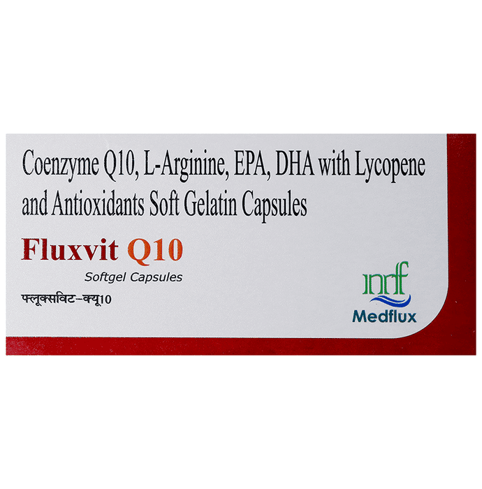 Fluxvit Q10 Softgel Capsule – 0b26400c-9686-427c-b427-0e6cd3aaebd2 by Medflux Pharmaceuticals Pvt Ltd — photo 1 of 4