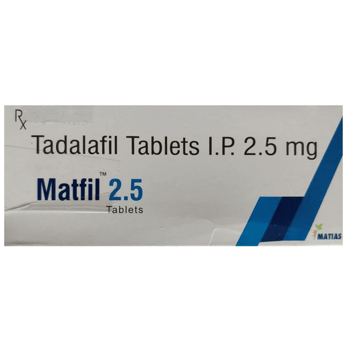 Matfil 2.5 Tablet – Tadalafil (2.5mg) 2.5 mg by Matias Healthcare Pvt Ltd — photo 1 of 2