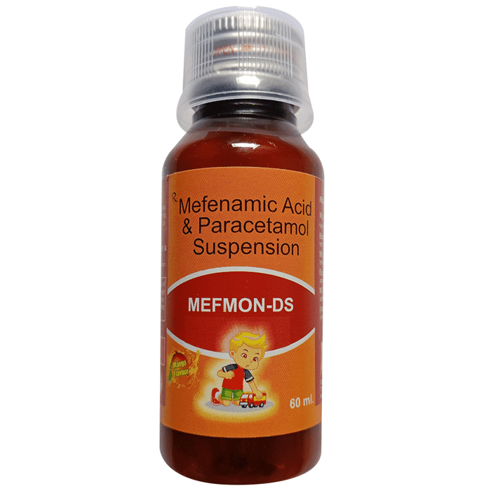 Mefmon DS Oral Suspension Mango – Mefenamic Acid (100mg/5ml) by Daemon Pharma Pvt Ltd — photo 1 of 3