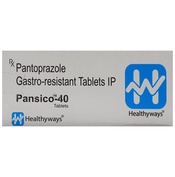 Pansico 40 Tablet – Pantoprazole (40mg) 40 mg by Healthyways Pharmaceuticals pvt Ltd — photo 1 of 2