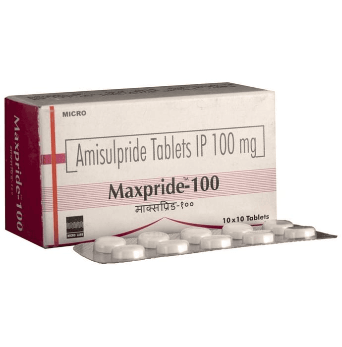 Maxpride 100 Tablet – Amisulpride (100mg) 100 mg by Micro Labs Ltd — photo 1 of 6