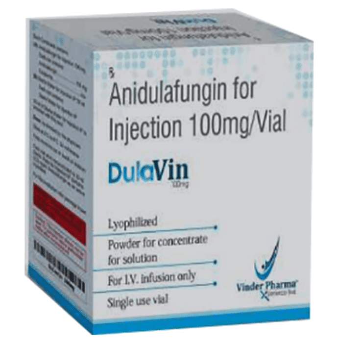 Dulavin Injection – Anidulafungin (100mg) by Vinder Pharma