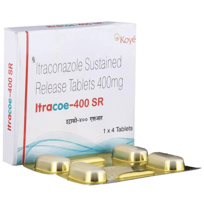 Itracoe 400 SR Tablet – Itraconazole (400mg) 400 mg by Koye Pharmaceuticals Pvt ltd — photo 1 of 6
