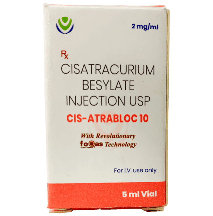 Cis-Atrabloc 10 Injection – Cisatracurium (2mg) 10 mg by Varenyam Healthcare Pvt Ltd — photo 1 of 2