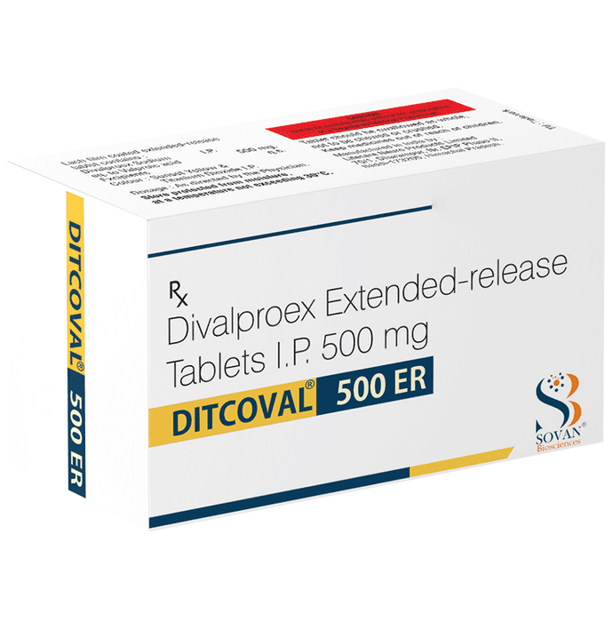 Ditcoval 500 ER Tablet – Divalproex (500mg) 500 mg by Sovan Biosciences Pvt Ltd — photo 1 of 2