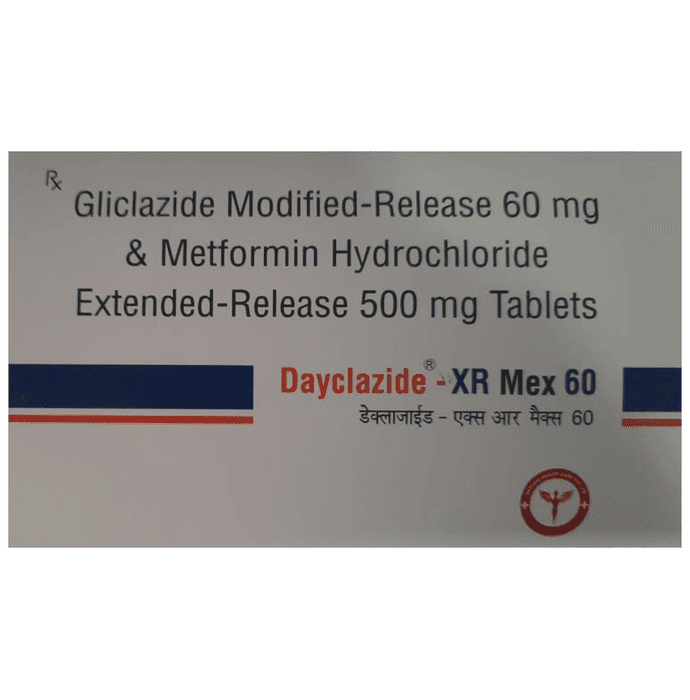 Dayclazide-XR Mex 60 Tablet – Gliclazide (60mg) 60 mg by Daylon Healthcare — photo 1 of 2