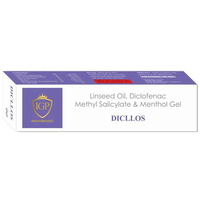 Dicllos Gel – Diclofenac diethylamine (1.16% w/w) by IGP Mediventures Pvt Ltd — photo 1 of 2