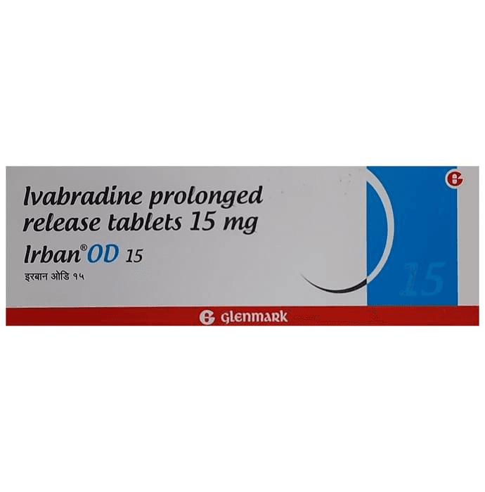 Irban OD 15 Tablet PR – Ivabradine (15mg) 15 mg by Glenmark Pharmaceuticals Ltd — photo 1 of 5