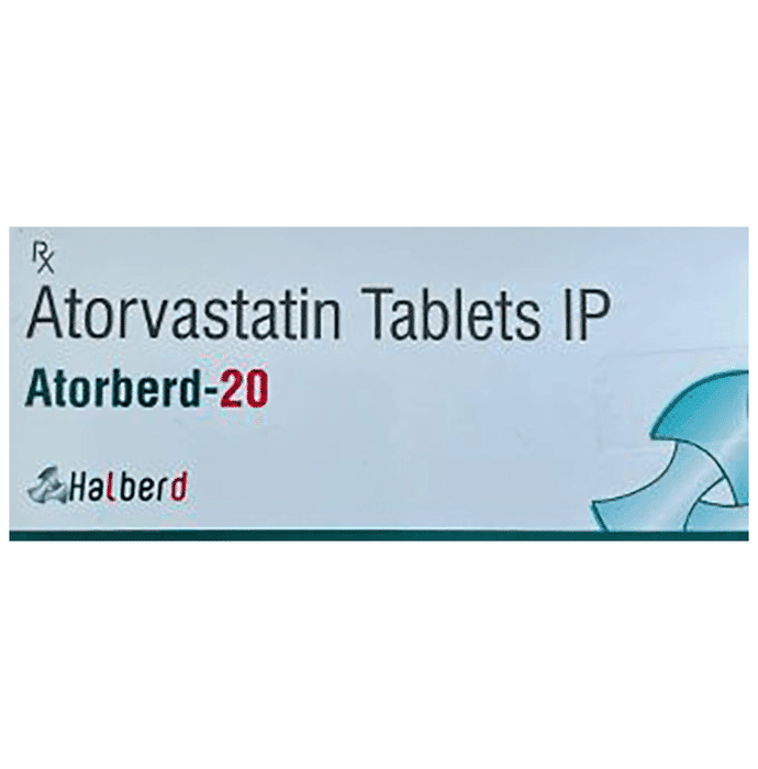 Atorberd 20 Tablet – Atorvastatin (20mg) 20 mg by Halberd Pharmaceuticals — photo 1 of 2