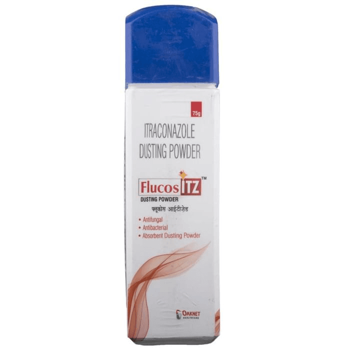 Flucos ITZ Dusting Powder – 99d3b316-feab-4883-9d3f-0eaf9a0f98d2 by Oaknet Healthcare Pvt Ltd — photo 1 of 2